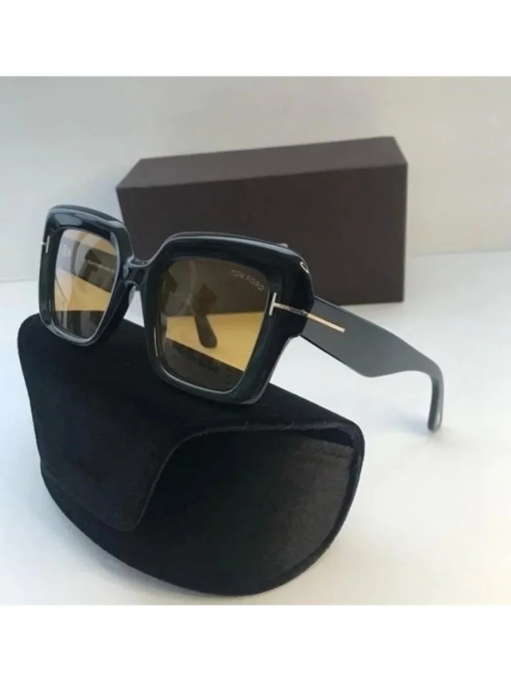 New Authentic Tom Ford Esme FT1157 01E Black Yellow TF1157 - Picture 6 of 10
